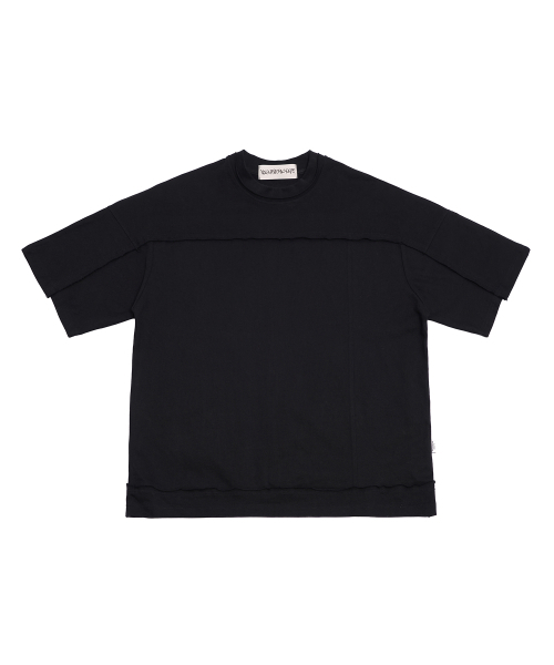 NIGHTWORKDEPT(ナイトワークデプト)の「Low-Cut Line Half T-shirt_Black(Tシャツ/カットソー・レディース・その他・SMALL)」の2枚目の写真