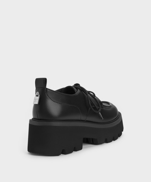 CHARLES & KEITH（チャールズ & キース）の「Griselda グリゼルダ リッジドソール ダービーシューズ（ローファー・レディース・ダークブラウン/ブラック・24.5cm/23.5cm/23cm/22.5cm/25.5cm/25cm）」の6枚目の写真