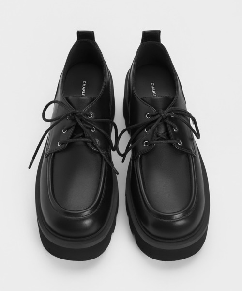 CHARLES & KEITH（チャールズ & キース）の「Griselda グリゼルダ リッジドソール ダービーシューズ（ローファー・レディース・ダークブラウン/ブラック・24.5cm/23.5cm/23cm/22.5cm/25.5cm/25cm）」の8枚目の写真