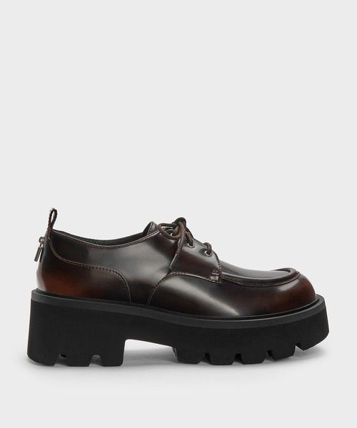 CHARLES & KEITH（チャールズ & キース）の「Griselda グリゼルダ リッジドソール ダービーシューズ（ローファー・レディース・ダークブラウン/ブラック・24.5cm/23.5cm/23cm/22.5cm/25.5cm/25cm）」の13枚目の写真