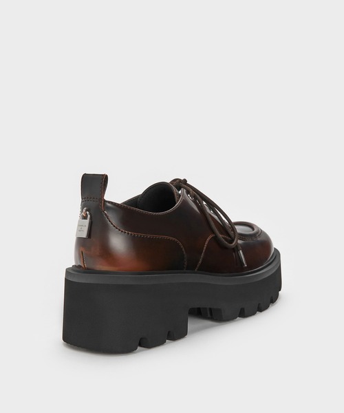CHARLES & KEITH（チャールズ & キース）の「Griselda グリゼルダ リッジドソール ダービーシューズ（ローファー・レディース・ダークブラウン/ブラック・24.5cm/23.5cm/23cm/22.5cm/25.5cm/25cm）」の15枚目の写真
