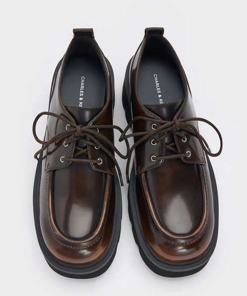 CHARLES & KEITH（チャールズ & キース）の「Griselda グリゼルダ リッジドソール ダービーシューズ（ローファー・レディース・ダークブラウン/ブラック・24.5cm/23.5cm/23cm/22.5cm/25.5cm/25cm）」の17枚目の写真
