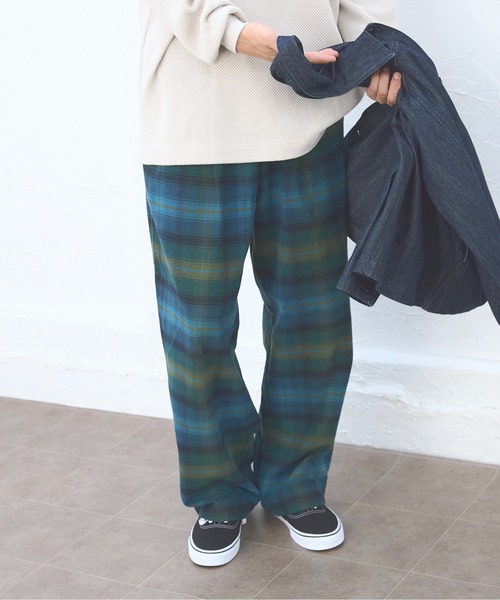 PENDLETON（ペンドルトン）の「『別注』PENDLETON×DOORS　PLAID EASY PANTS（その他パンツ・メンズ・ブラック/グリーン系その他/ブラウン系その他・FREE）」の3枚目の写真