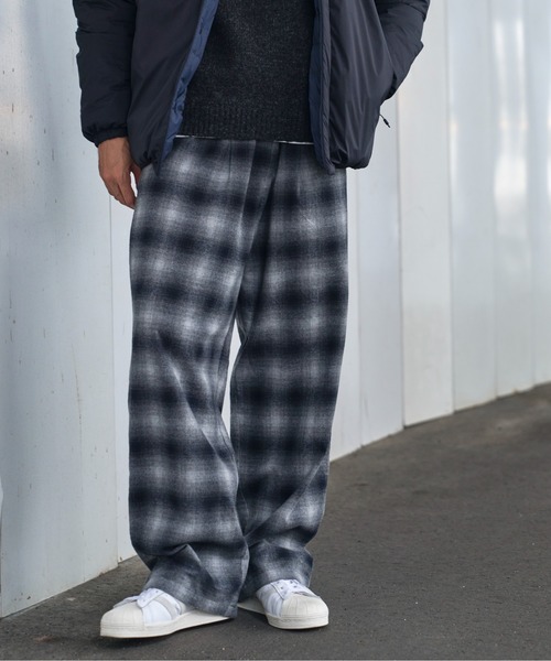 PENDLETON（ペンドルトン）の「『別注』PENDLETON×DOORS　PLAID EASY PANTS（その他パンツ・メンズ・ブラック/グリーン系その他/ブラウン系その他・FREE）」の2枚目の写真