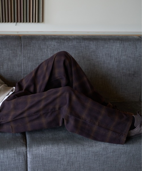 PENDLETON（ペンドルトン）の「『別注』PENDLETON×DOORS　PLAID EASY PANTS（その他パンツ・メンズ・ブラック/グリーン系その他/ブラウン系その他・FREE）」の4枚目の写真