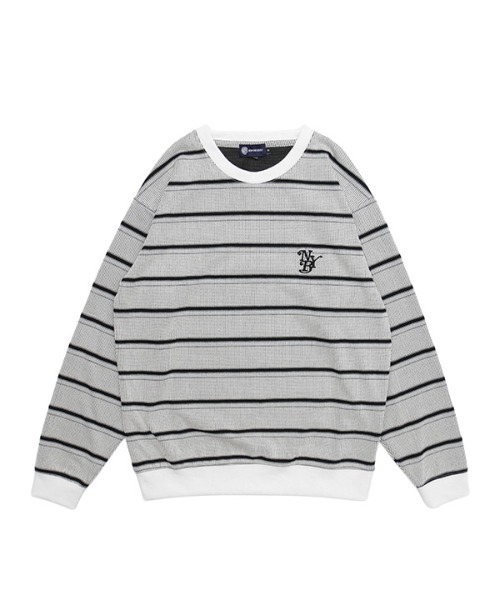 NEW YORK BURST(ニューヨークバースト)の「BORDER CREW KNIT(ニット/セーター・メンズ・ネイビー/バーガンディー/ホワイト・M/XL/L)」の11枚目の写真