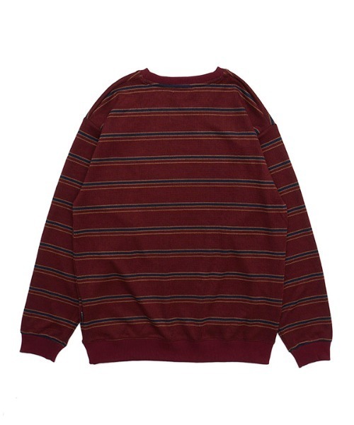 NEW YORK BURST(ニューヨークバースト)の「BORDER CREW KNIT(ニット/セーター・メンズ・ネイビー/バーガンディー/ホワイト・M/XL/L)」の5枚目の写真