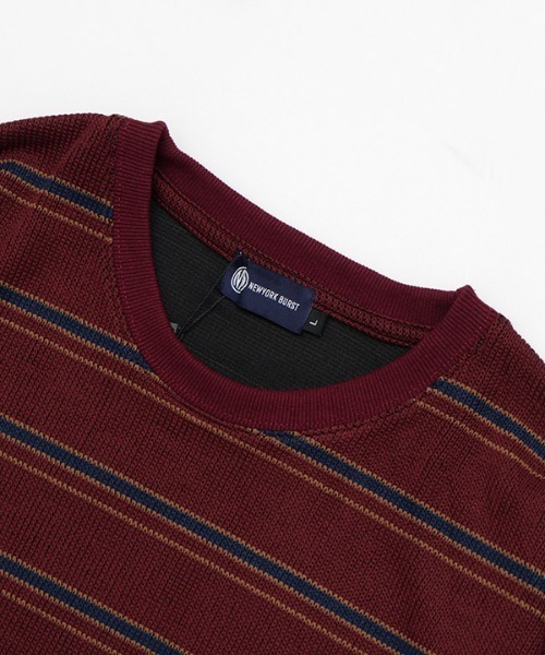 NEW YORK BURST(ニューヨークバースト)の「BORDER CREW KNIT(ニット/セーター・メンズ・ネイビー/バーガンディー/ホワイト・M/XL/L)」の6枚目の写真