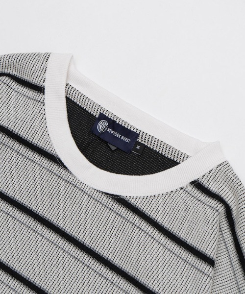 NEW YORK BURST(ニューヨークバースト)の「BORDER CREW KNIT(ニット/セーター・メンズ・ネイビー/バーガンディー/ホワイト・M/XL/L)」の13枚目の写真
