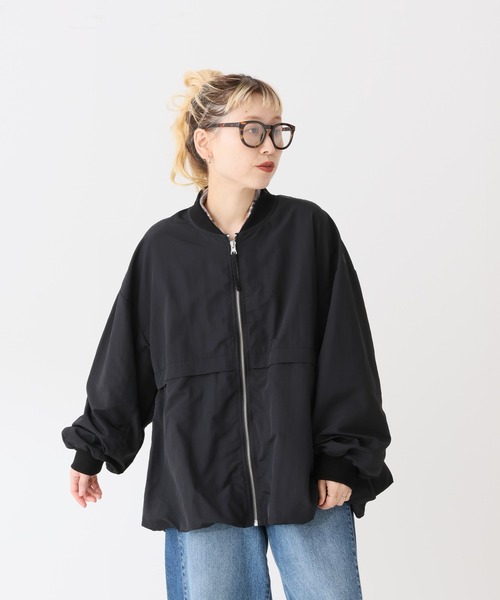 HEART MARKET(ハートマーケット)の「ナイロンMA-1風バルーンジャケット(MA-1・レディース・ベージュ/ブラック/カーキ・FREE)」の20枚目の写真