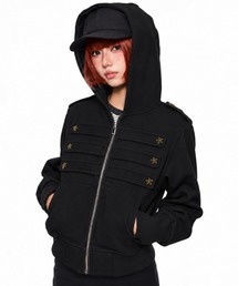 【秋冬新作】カモフラージュ柄ナポレオンデザインジップパーカー