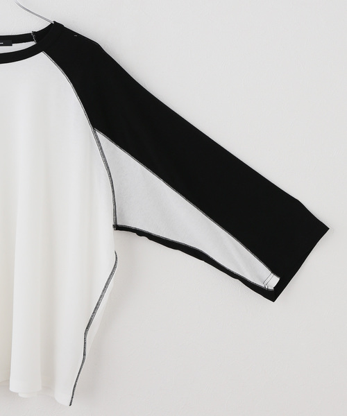 JOURNAL STANDARD（ジャーナルスタンダード）の「RELAX RAGLAN（Tシャツ/カットソー・レディース・ブラウン/ブラック・FREE）」の4枚目の写真