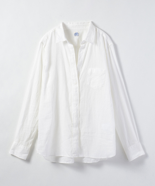 AMERICAN RAG CIE（アメリカンラグシー）の「AMERICAN RAG CIEコットンアムンゼンレギュラーシャツ/207-AIP-L161-SH040（シャツ/ブラウス・レディース・ブルー系その他/ホワイト・FREE）」の6枚目の写真