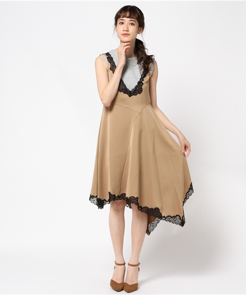 JILL STUART（ジルスチュアート）の「サテンランジェリーワンピース（ワンピース・レディース・ボルドー/ベージュ・2/0）」の19枚目の写真