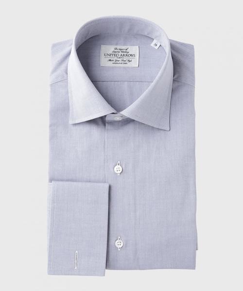 United Arrows ユナイテッドアローズ の Udet シャンブレー セミワイド ダブルカフス シャツ シャツ ブラウス Wear