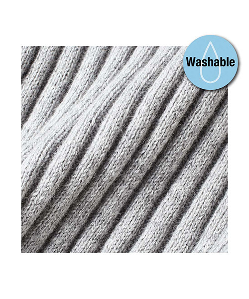 IEDIT（イディット）の「ＩＥＤＩＴ　レーベルコレクション　コットンカシミア素材が心地良い着ぶくれ知らずのリブ編みタートルニット　（ニット/セーター・レディース・ライトグレー/アイボリー・LARGE/SMALL/X-LARGE/MEDIUM/XX-LARGE）」の12枚目の写真