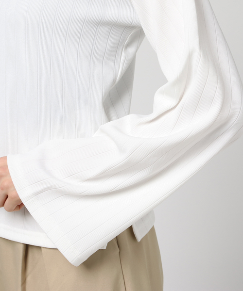 VENCEEXCHANGE(ヴァンスエクスチェンジ)の「ワイドリブニットソーバッククロスT(Tシャツ/カットソー・レディース・ピンク/オフホワイト/グレー/ブラック・MEDIUM)」の9枚目の写真