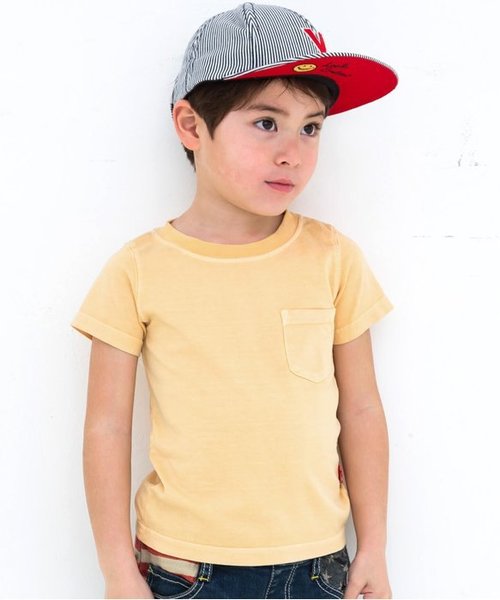 BREEZE(ブリーズ)の「ポーチ付きTシャツ(Tシャツ/カットソー・キッズ・グリーン/ネイビー/オレンジ/チャコール/マスタード・80/130/110/95/90/100/120/140)」の1枚目の写真