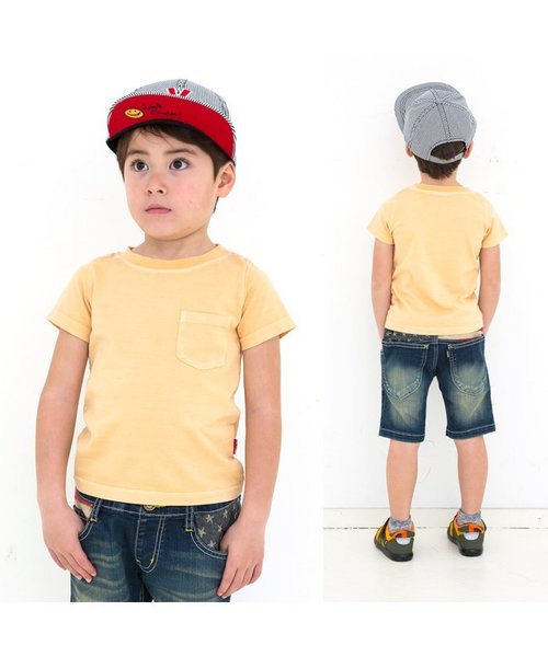 BREEZE(ブリーズ)の「ポーチ付きTシャツ(Tシャツ/カットソー・キッズ・グリーン/ネイビー/オレンジ/チャコール/マスタード・80/130/110/95/90/100/120/140)」の6枚目の写真