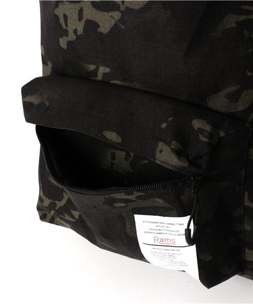 Rams(ラムス)の「Rams ラムス DAY PACK デイパック リュック RAMX-002 x-pac ユニセックス(バックパック/リュック・メンズ・グレー系カモフラージュ/カモフラージュ/デザートカモ・FREE)」の6枚目の写真