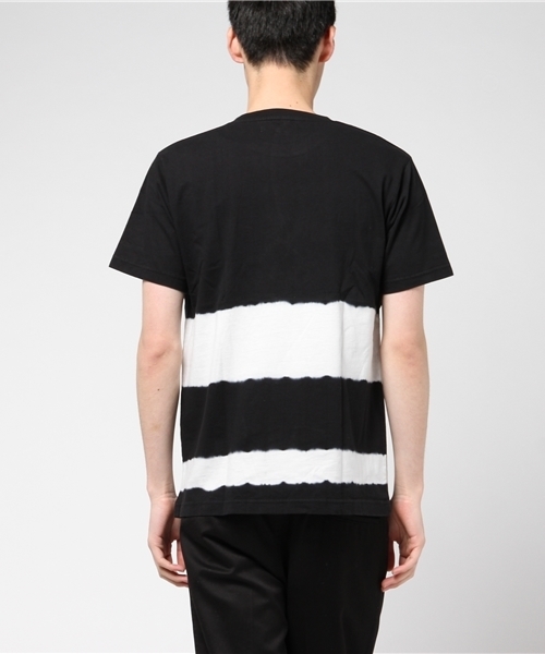 ikka（イッカ）の「タイダイボーダーTシャツ（Tシャツ/カットソー・メンズ・ブラック/スモークグレー/ダークグリーン/マスタード・LARGE/MEDIUM/X-LARGE）」の8枚目の写真