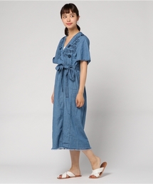 LBC | デニム刺繍ガウン         (ワンピース)
