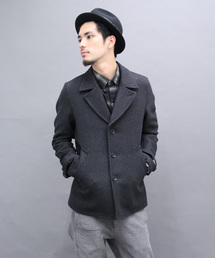 NANO universe | カシミアメルトン　シングルPコート(ピーコート)