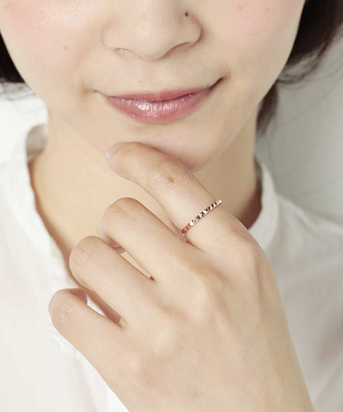 BLOOM（ブルーム）の「シルバー ダイヤカット リング ピンキーリング可 BLOOM/ブルーム（リング・レディース・ピンク・1号/7号/9号/5号/11号/15号/3号/13号）」の4枚目の写真