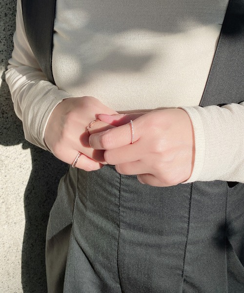 BLOOM（ブルーム）の「シルバー ダイヤカット リング ピンキーリング可 BLOOM/ブルーム（リング・レディース・ピンク・1号/7号/9号/5号/11号/15号/3号/13号）」の15枚目の写真