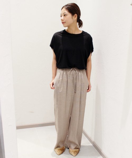 plage（プラージュ）の「チェックドロストストレートパンツ◆（その他パンツ・レディース・ブラウン系その他/グレー系その他・38/36）」の3枚目の写真