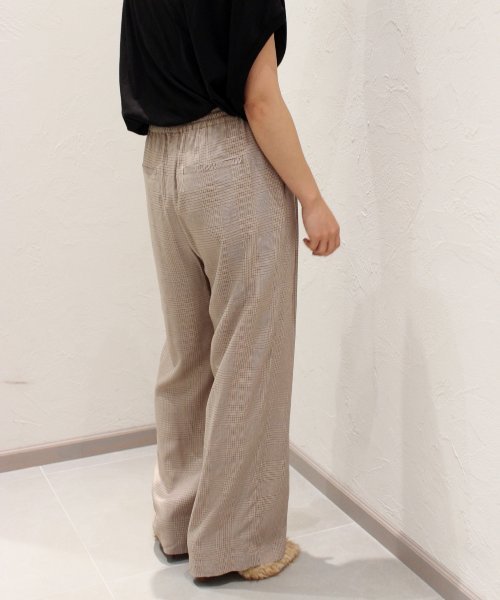 plage（プラージュ）の「チェックドロストストレートパンツ◆（その他パンツ・レディース・ブラウン系その他/グレー系その他・38/36）」の6枚目の写真