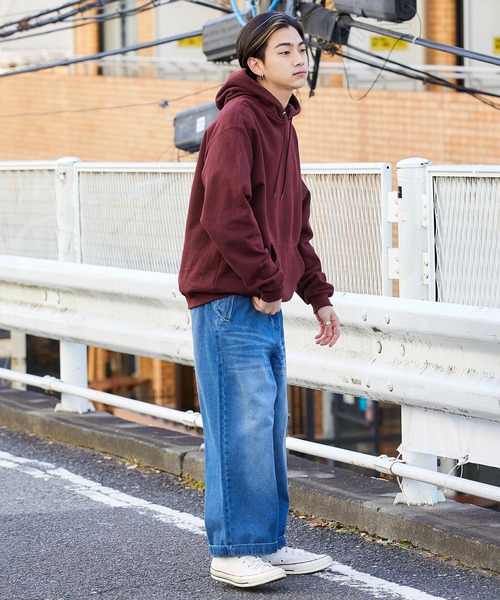 Champion（チャンピオン）の「Champion HOODED オーバーサイズ プルオーバーパーカー（パーカー・メンズ・ホワイト/ブラック/グレー/ワイン/チャコールグレー/ネイビー/ダークグリーン/レッド/ロイヤルブルー/オレンジ/パープル・L/M/S/XL）」の13枚目の写真