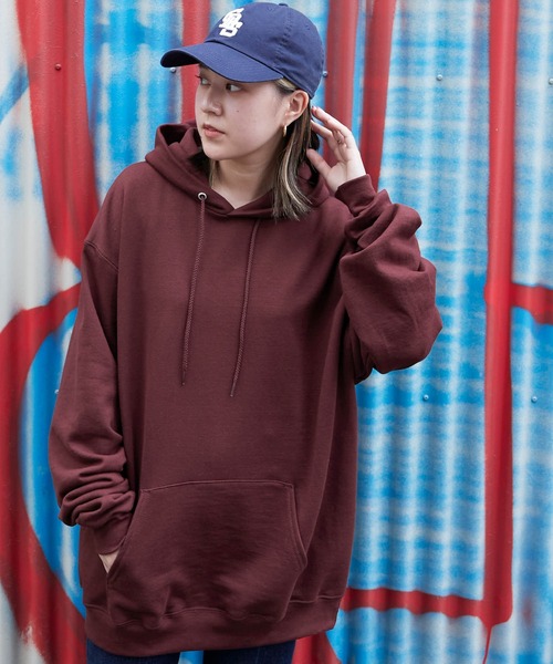 Champion（チャンピオン）の「Champion HOODED オーバーサイズ プルオーバーパーカー（パーカー・メンズ・ホワイト/ブラック/グレー/ワイン/チャコールグレー/ネイビー/ダークグリーン/レッド/ロイヤルブルー/オレンジ/パープル・L/M/S/XL）」の18枚目の写真