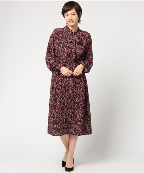 Sevendays Sunday セブンデイズサンデイ の フラワープリントボウタイワンピース ワンピース Wear