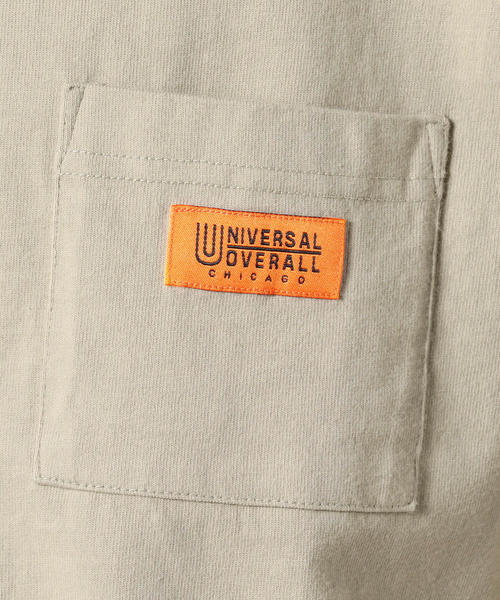 UNIVERSAL OVERALL（ユニバーサルオーバーオール）の「【別注】 ＜UNIVERSAL OVERALL（ユニバーサル オーバーオール）＞ 1POC S/T/Tシャツ（Tシャツ/カットソー・メンズ・ホワイト/ダークグレー/ベージュ/オレンジ・LARGE/X-LARGE/MEDIUM/SMALL）」の11枚目の写真