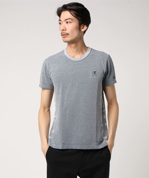 Champion（チャンピオン）の「【Champion/チャンピオン】メンズ CPFU(チャンピオン フィジカルフィットネスユニフォーム) PP MESH Tシャツ（Tシャツ/カットソー・メンズ・オリーブ/ライトグレー/ダークブルー・MEDIUM/LARGE）」の3枚目の写真