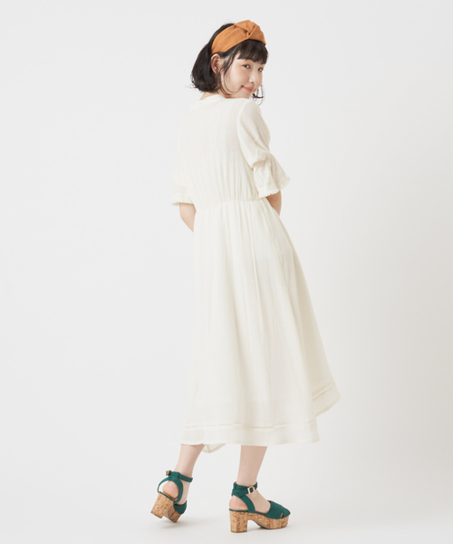 OLIVE des OLIVE（オリーブデオリーブ）の「エスニックワンピース（ワンピース・レディース・ホワイト/ワインレッド/ピンク・FREE）」の17枚目の写真