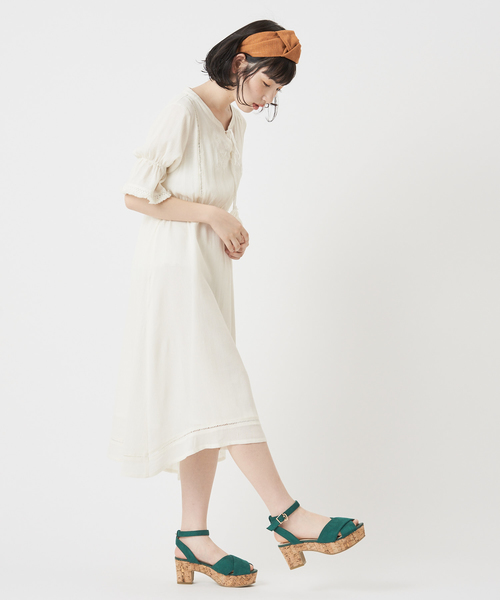 OLIVE des OLIVE（オリーブデオリーブ）の「エスニックワンピース（ワンピース・レディース・ホワイト/ワインレッド/ピンク・FREE）」の4枚目の写真