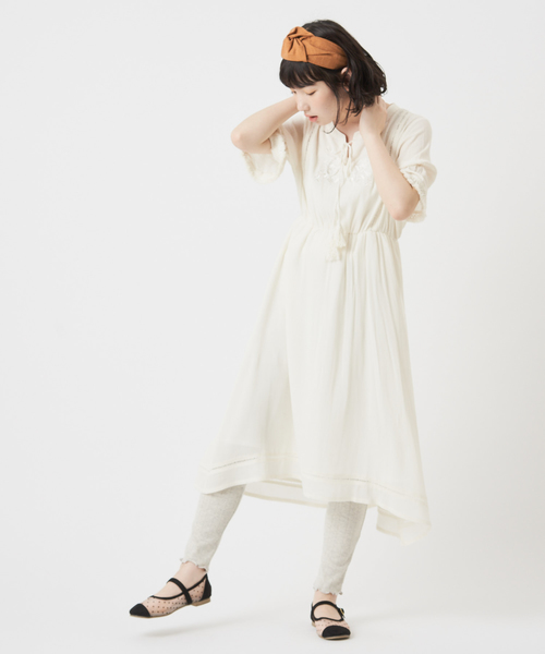 OLIVE des OLIVE（オリーブデオリーブ）の「エスニックワンピース（ワンピース・レディース・ホワイト/ワインレッド/ピンク・FREE）」の5枚目の写真