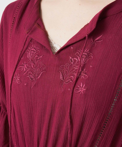 OLIVE des OLIVE（オリーブデオリーブ）の「エスニックワンピース（ワンピース・レディース・ホワイト/ワインレッド/ピンク・FREE）」の6枚目の写真