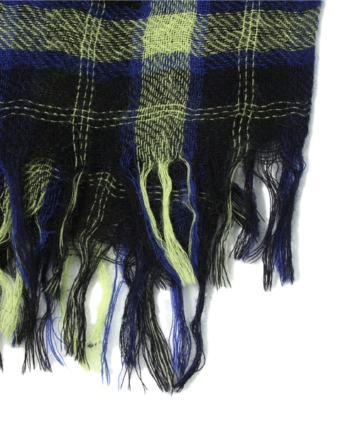 JOHN LAWRENCE SULLIVAN（ジョンローレンスサリバン）の「CHECK SHAWL（マフラー・メンズ・オレンジ/イエロー・FREE）」の4枚目の写真