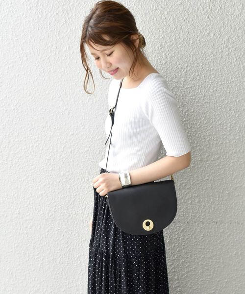 MARCO BIANCHINI（マルコビアンチーニ）の「MARCO BIANCHIN:フラップショルダーバッグ◇（ショルダーバッグ・レディース・ブラック/グリーン/パープル/イエロー/レッド・ONE SIZE）」の15枚目の写真