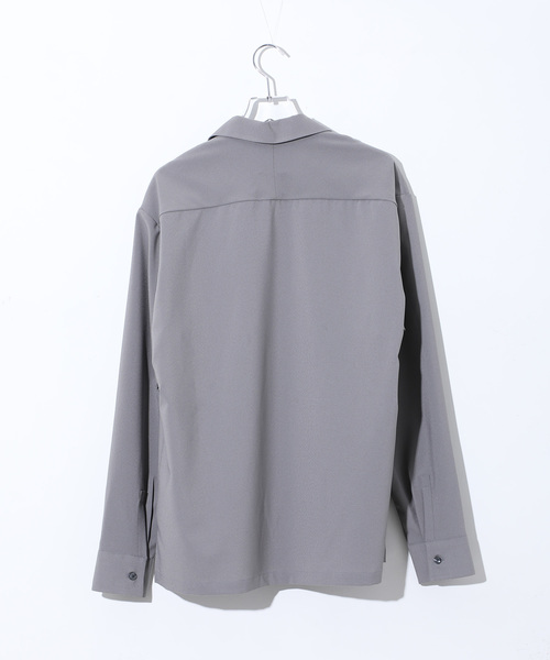 STUDIOUS（ステュディオス）の「【STUDIOUS】スピドレーイージートロオープンカラーシャツ（シャツ/ブラウス・メンズ・ブラック/ネイビー/レッド/ダークグレー/ブルー・1/2/3）」の7枚目の写真