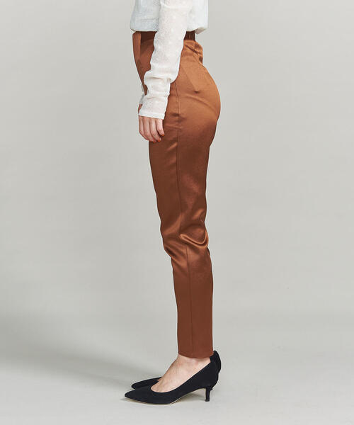 BEAUTY&YOUTH UNITED ARROWS(ビューティーアンドユースユナイテッドアローズ)の「BY サテンサイドジップスパッツ ◆(レギンス/スパッツ・レディース・ブラック/オレンジ系その他・SMALL/MEDIUM)」の6枚目の写真