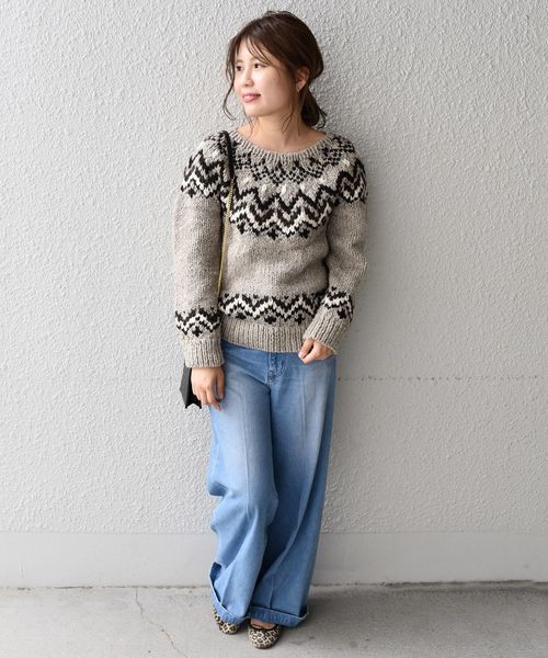 Khaju（カージュ）の「Khaju:ジャカードハンドニットプルオーバー