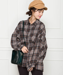 SpRay | チェックドルマンＢＩＧシャツ(シャツ/ブラウス)