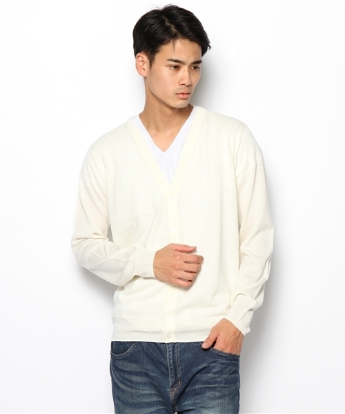 EDIFICE（エディフィス）の「◇16GG V カーディガン（カーディガン/ボレロ・メンズ・グリーン/オレンジ/ブルー系その他/ボルドー/ネイビー/チャコールグレー/ホワイト/ブラック・48/50/44/46）」の2枚目の写真