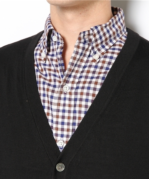 EDIFICE（エディフィス）の「◇16GG V カーディガン（カーディガン/ボレロ・メンズ・グリーン/オレンジ/ブルー系その他/ボルドー/ネイビー/チャコールグレー/ホワイト/ブラック・48/50/44/46）」の13枚目の写真