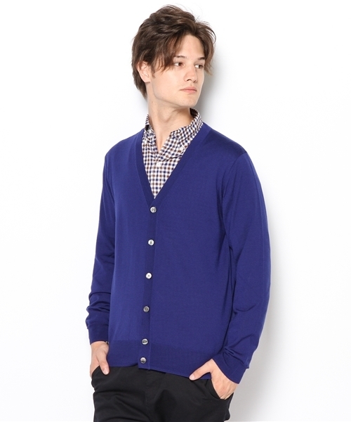 EDIFICE（エディフィス）の「◇16GG V カーディガン（カーディガン/ボレロ・メンズ・グリーン/オレンジ/ブルー系その他/ボルドー/ネイビー/チャコールグレー/ホワイト/ブラック・48/50/44/46）」の20枚目の写真