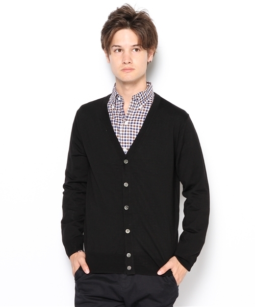 EDIFICE（エディフィス）の「◇16GG V カーディガン（カーディガン/ボレロ・メンズ・グリーン/オレンジ/ブルー系その他/ボルドー/ネイビー/チャコールグレー/ホワイト/ブラック・48/50/44/46）」の17枚目の写真